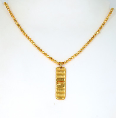 SHREEJIART RAM PENDENT WITH BALL CHAIN Gold-plated Metal Pendant Set