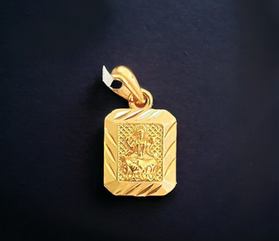 DIVS FASHION LAXMIJI PEANDANT WITH SQUARE DESIGN Gold-plated Brass Pendant