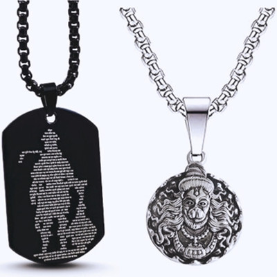 LASHIFY Fashion long chain 21 inch A-2 Brass Brass Locket Set