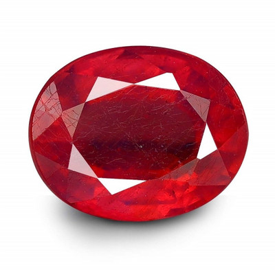 SIDHGEMS 7.25 Ratti 6.00 Crt Natural Ruby Stone Manik Stone Original Certified Ruby Stone