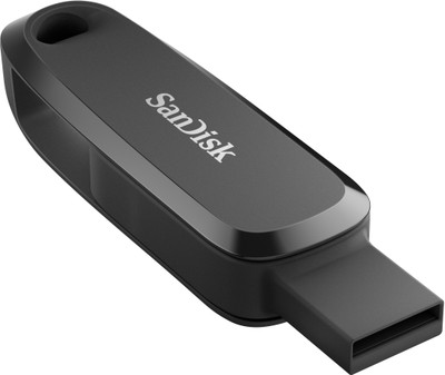 SanDisk SDDDC6-064G-I46 64 GB OTG Drive Compatible with Laptop, Desktop Computer, Mobile USB 3.2 Plastic Case(Black, Type A to Type C)