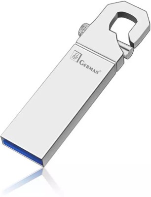 R3 GERMAN USB 2.0 Flash Drive 128GB Pendrive with Hook 128 GB Pen Drive(Silver)