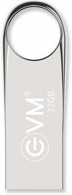 EVM EVMPDV/32GB 32 GB Pen Drive Compatible with Desktop Computer USB 2.0 Metal Case(Silver)