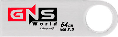 GNS World G-50 64 GB Pen Drive Compatible with Mobile, Laptop, Desktop Computer, Audio Player, Tablet USB 3.0 Metal Case(Silver)