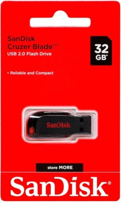 SanDisk Cruzer Blade Usb 2.0 Flash Drive 32 GB Pen Drive (Red&Black) 32 GB Pen Drive(Black, Red)