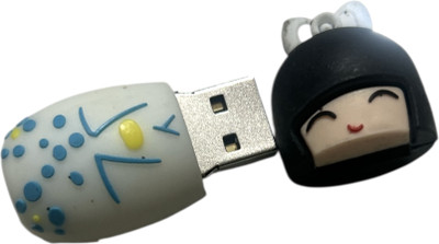 Harry PVC Japanese Doll Shape USB Flash Drive 32 GB Pen Drive Compatible with Desktop Computer, Audio Player, Laptop, Mobile USB 2.0 Plastic Case(White)