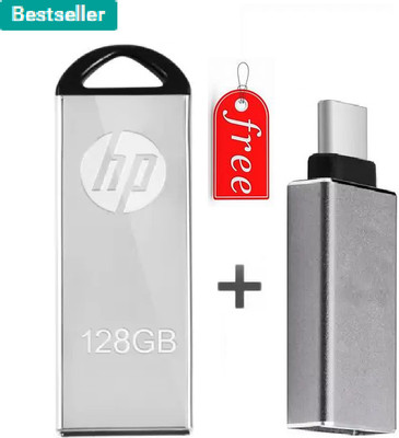 HP V220G 128 GB Pen Drive(Silver)