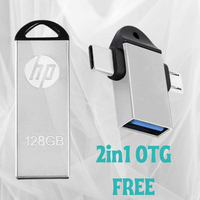 T ZED 2IN1 OTG 128 GB Pen Drive(Silver)