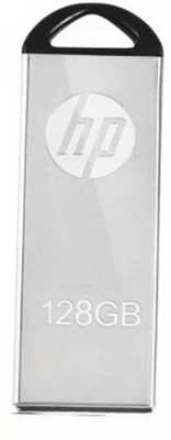 HP RT V220W 128 GB Pen Drive Compatible with Audio Player, Desktop Computer, Laptop, Mobile USB 2.0, USB 3.0 Metal Case(Silver)