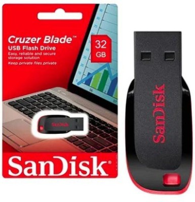 SanDisk Pendrive Cruzer Blade USB 2.0 Flash Drive 32 GB Pen Drive(Black)