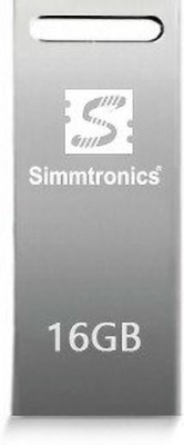 Simmtronics USB Flash Drive with Metal Body, 5 Years Warranty 16 GB Pen Drive(Grey)