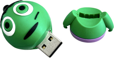 Harry PVC Green Ghost Shaped USB Flash Drive 32 GB Pen Drive Compatible with Desktop Computer, Laptop, Mobile, Audio Player USB 2.0 Plastic Case(Green)