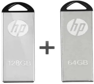 HP 64GB+128GB v220w Combo Pen Drive 128 GB Pen Drive Compatible with Desktop Computer, Laptop, Netbook, Tablet, Television, Mobile USB 2.0, USB 3.0 Metal Case(Grey) HP 64GB+128GB v220w Combo Pen Drive 128 GB Pen Drive Compatible with Desktop Computer, Laptop, Netbook, Tablet, Television, Mobile USB 2.0, USB 3.0 Metal Case(Grey)