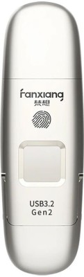 Linkify 128 GB 2 in 1 USB 3.2 + Type C with Fingerprint encrypted SSD USB Drive 128 GB Pen Drive(Silver)