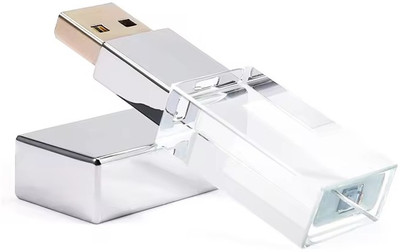 Harry Transparent Crystal Design Elegant Look with Metal Cap 128 GB Pen Drive Compatible with Audio Player, Desktop Computer, Laptop USB 2.0 Metal Case(White)