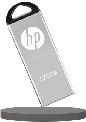 HP RJ V220w srp 128 GB Pen Drive Compatible with Laptop USB 2.0, USB 3.0 Metal Case(Silver)