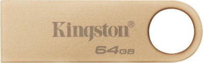 KINGSTON DataTraveler SE9G3 USB 3.2 Flash Drive Speed Up to 220MB/s Premium Metal Casing 64 GB Pen Drive(Gold)