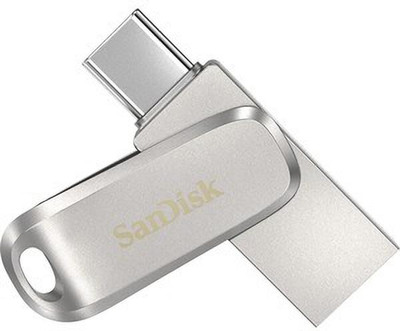 SanDisk SDDDC4-64G-i35 64 GB OTG Drive Compatible with Mobile, Laptop, Desktop Computer, Tablet, Television USB 3.0 Metal Case(Silver, Type A to Type C)