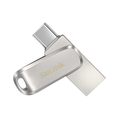 SanDisk SDDDC4-256G-I46PD 256 GB OTG Drive Compatible with Mobile, Desktop Computer, Laptop, Tablet USB 3.2 Metal Case(Silver, Type A to Type C)