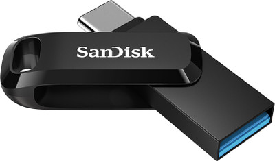 SanDisk SDDDC3-064G-I35 64 GB OTG Drive Compatible with Desktop Computer, Laptop, Mobile USB 3.2 Plastic Case(Black, Type A to Type C)