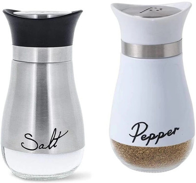 KASHTHBHANJAN Spice Set Glass, Steel(2 Piece)