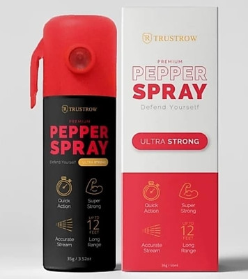 TRUSTROW Ultra Strong Pepper Spray Self Defence with Hand Grip Pepper Stream Spray