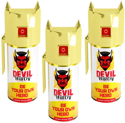 Devil Will Cry Pepper Spray Self Defence Tool to Keep in Against Robbers (Pack of 3) Pepper Fogger Spray