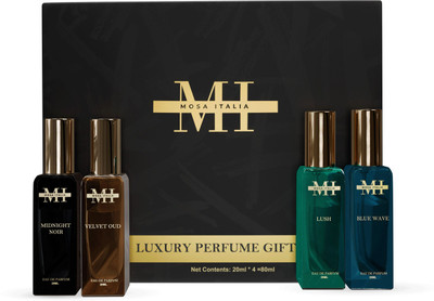 MOSA ITALIA Luxury Perfume Gift Set 4x20ml, Long Lasting Perfume, Floral & Woody Fragrance, Eau de Parfum  -  80 ml(For Men & Women)