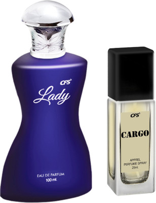 CFS Lady 100ml Eau De Parfum & Cargo Khakhi 25ml Long Lasting Perfume Perfume  -  125 ml(For Men & Women)