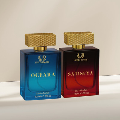 LUXENPARIS Oceara & Satisfya Perfume Combo | Him & Her | Citrus-Woody & Berry-Vanilla Eau de Parfum  -  200 ml(For Men & Women)