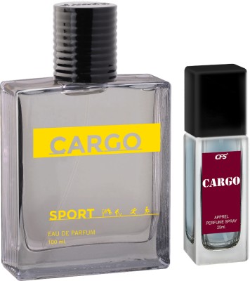 CFS Cargo Sport 100ml Eau De Parfum & Cargo Blue 25ml Long lasting Perfume Eau de Parfum  -  125 ml(For Men & Women)