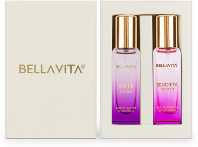 Bellavita DATE perfume & SENORITA perfume combo|2X20ML|With Fruity & Woody Notes| Eau de Parfum - 40 ml(For Women)