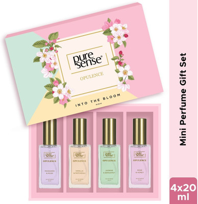 PureSense Into the Bloom Gift Set (Vanilla + Mandarin + Jasmine + Rose) 4x20ml Perfume  -  80 ml(For Women)