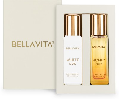 Bella vita organic WHITE OUD perfume & HONEY OUD perfume combo|2X20ML|With Citrus & Woody Notes| Eau de Parfum  -  40 ml(For Men & Women)
