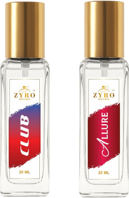 ZYRO Allure and Club Long Lasting Premium Fragrance for Gym, Office & Special Extrait De Parfum  -  40 ml(For Men & Women)