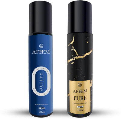 Afeem Guilty Pure 120ml Combo1 Eau de Parfum  -  240 ml(For Men)