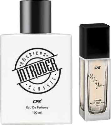 CFS Intruder White 100ml & For You 25ml Long Lasting Perfume Eau de Parfum  -  125 ml(For Men & Women)