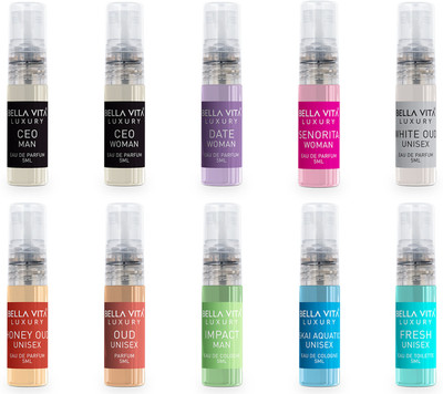 Bella vita organic Unisex Fragrance Gift Set | 10x5ml | Pocket Friendly | Long Lasting Fragrance Eau de Parfum  -  50 ml(For Men & Women)