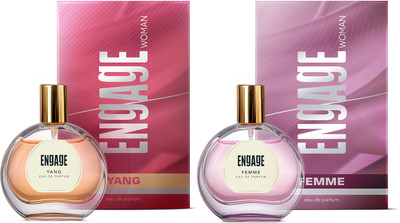 Engage Yang + Femme EDP Combo for Women 50ml x2, Skin Friendly Eau de Parfum Eau de Parfum  -  100 ml(For Women) Engage Yang + Femme EDP Combo for Women 50ml x2, Skin Friendly Eau de Parfum Eau de Parfum  -  100 ml(For Women)