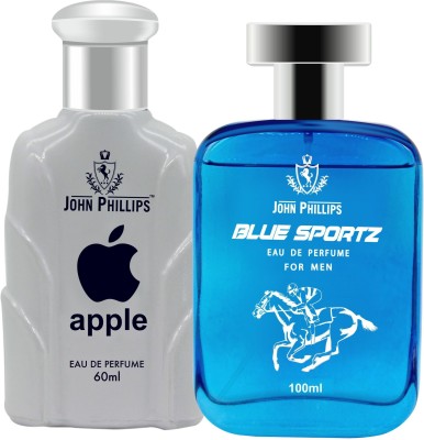 John Phillips APPLE & BLUE SPORTZ | Long Lasting | Combo Eau de Parfum  -  160 ml(For Men & Women)