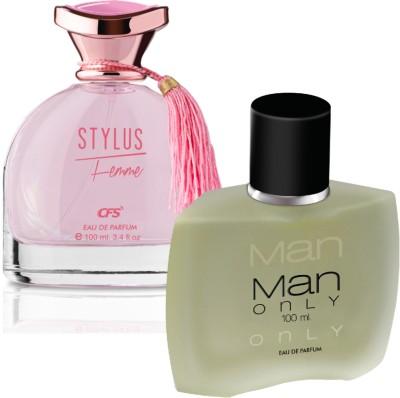 CFS Stylus Pink & Man Only Black EDP Long Lasting Luxury Perfume Eau de Parfum  -  200 ml(For Men & Women)