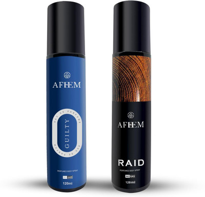 Afeem Guilty Raid 120ml Combo1 Extrait De Parfum  -  240 ml(For Men)