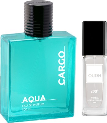 CFS Cargo Aqua 100ml Eau De Parfum & Oudh White 25ml Long lasting Perfume Eau de Parfum  -  125 ml(For Men & Women)