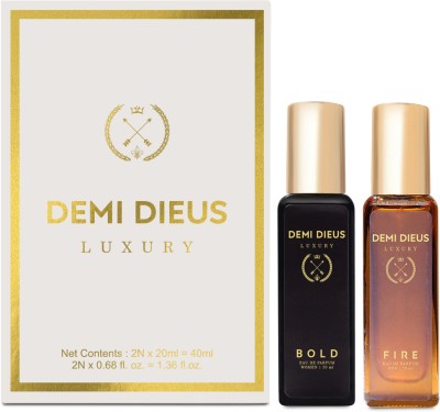 DEMI DIEUS UNISEX Eau De Parfume BOLD || FIRE Set of 2 Gift Pack Eau de Parfum  -  40 ml(For Men & Women)