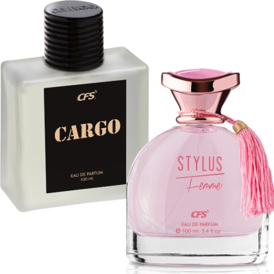 CFS Stylus Pink & Cargo Black EDP Long Lasting Luxury Perfume Eau de Parfum  -  200 ml(For Men & Women)