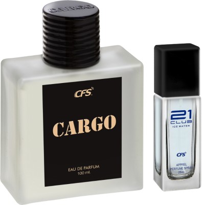 CFS Cargo Black 100ml Eau De Parfum & Ice Water 25ml Long lasting Perfume Eau de Parfum  -  125 ml(For Men & Women)