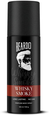 BEARDO Whisky Smoke Body Spray| Spicy, Woody-Oudh|Long Lasting |No Gas |Gift Eau de Parfum - 120 ml(For Men)