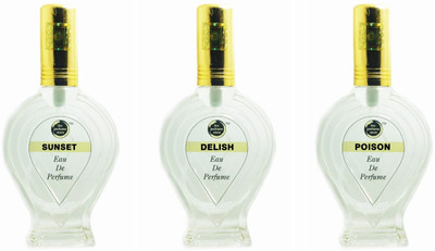 The perfume Store New SUNSET DELISH Regular Pack of 3 Eau de Parfum  -  180 ml(For Men & Women)