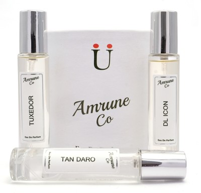 AMRUNE CO Urban Saga Vol-1 | Luxury Gift set 3 x 15ml Perfume | Tan Daro, Tuxedor, DL Icon Eau de Parfum  -  45 ml(For Men)