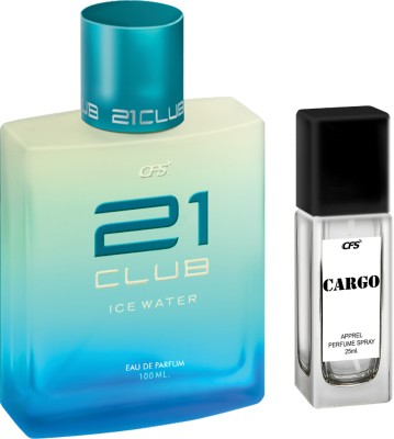 CFS Ice Water 100ml Eau De Parfum & Cargo White 25ml Long Lasting Perfume Perfume  -  125 ml(For Men & Women)